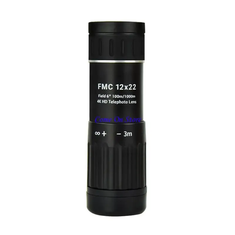 M6CF multiple Coated 12x Monocular with Distance Calculation Reticle Small Tool Monocular for Outdoor Exploration