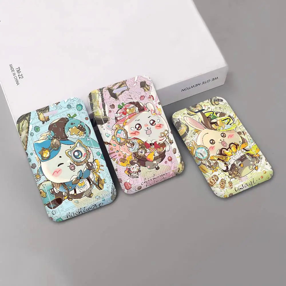 

Милый чехол-держатель для кредитных карт и бейджей Kawaii C-chii-kawaS с ремешком на шею