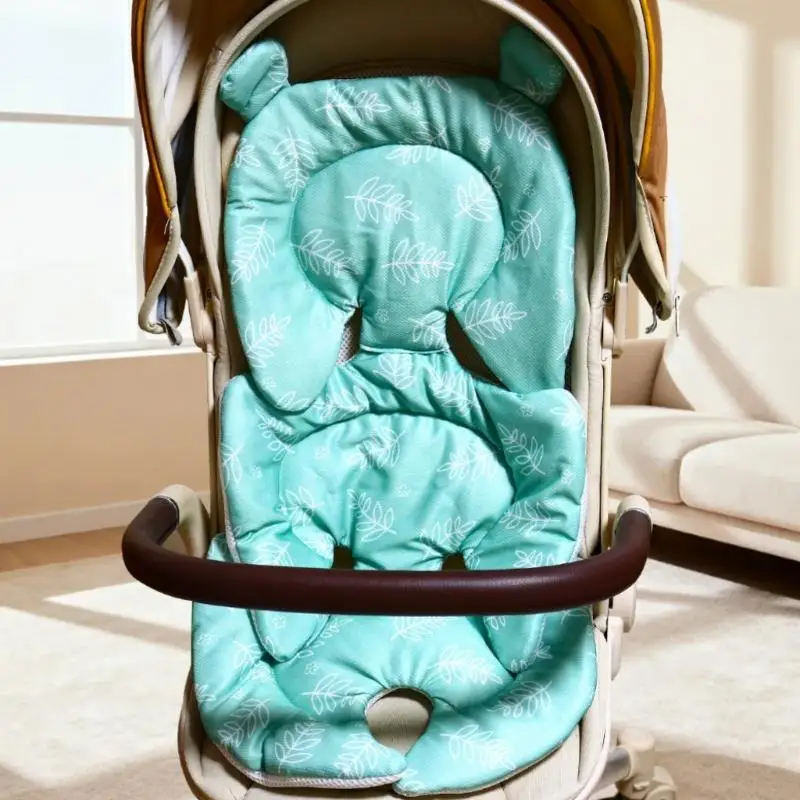 Reversible Infant Strollers Pad Soft Cotton Summer Winter Car Liner Cushion for Newborns Travel Gear A2UB