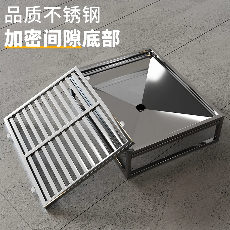 Stainless steel full square tube dog toilet Medium and large dogs can be flushed and drained through the sewer Pet dog urinal po
