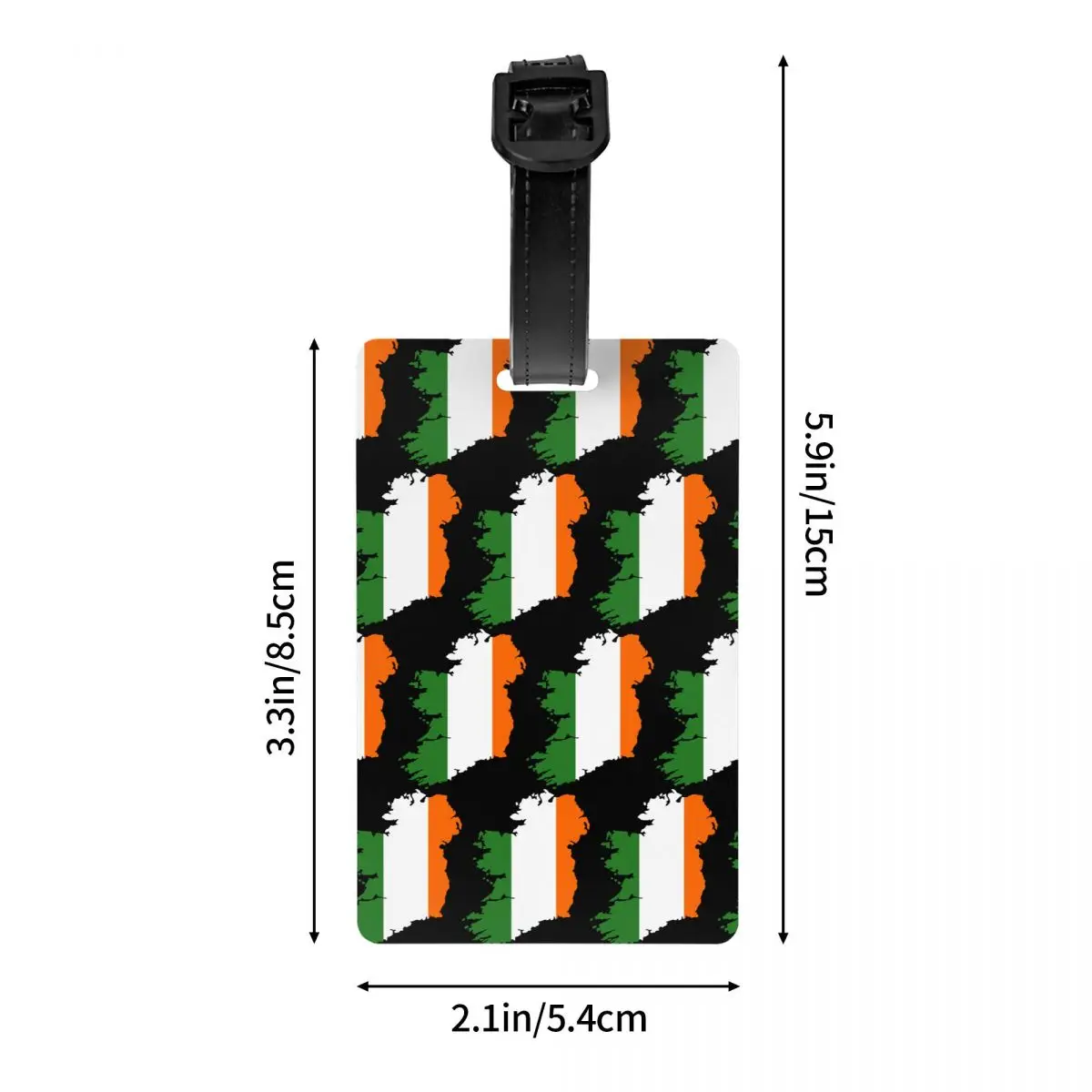Ireland Feel Map-Étiquette de bagage personnalisée, étiquette de bagage Fostiendra c irlandaise, couverture de confidentialité, carte d'identité nominative