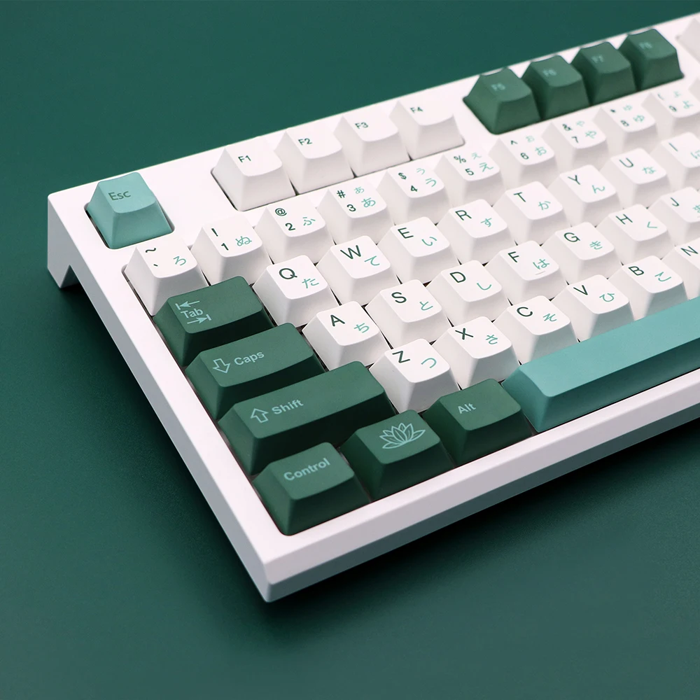 Imagem -02 - Gmk-key Botanical Keycap Pbt Cereja Perfil Alemão Francês Espanha Iso Corante Sub Keycaps para Tkl Gk61 Gmmk Pro 7u Azerty Teclado Boné