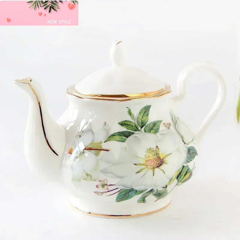 

Керамический кофейник из костяного фарфора, большой объем, британский чайник, чайник для воды, горшок для послеобеденного цветов, посуда для напитков, кувшин-кувшин, 900 мл