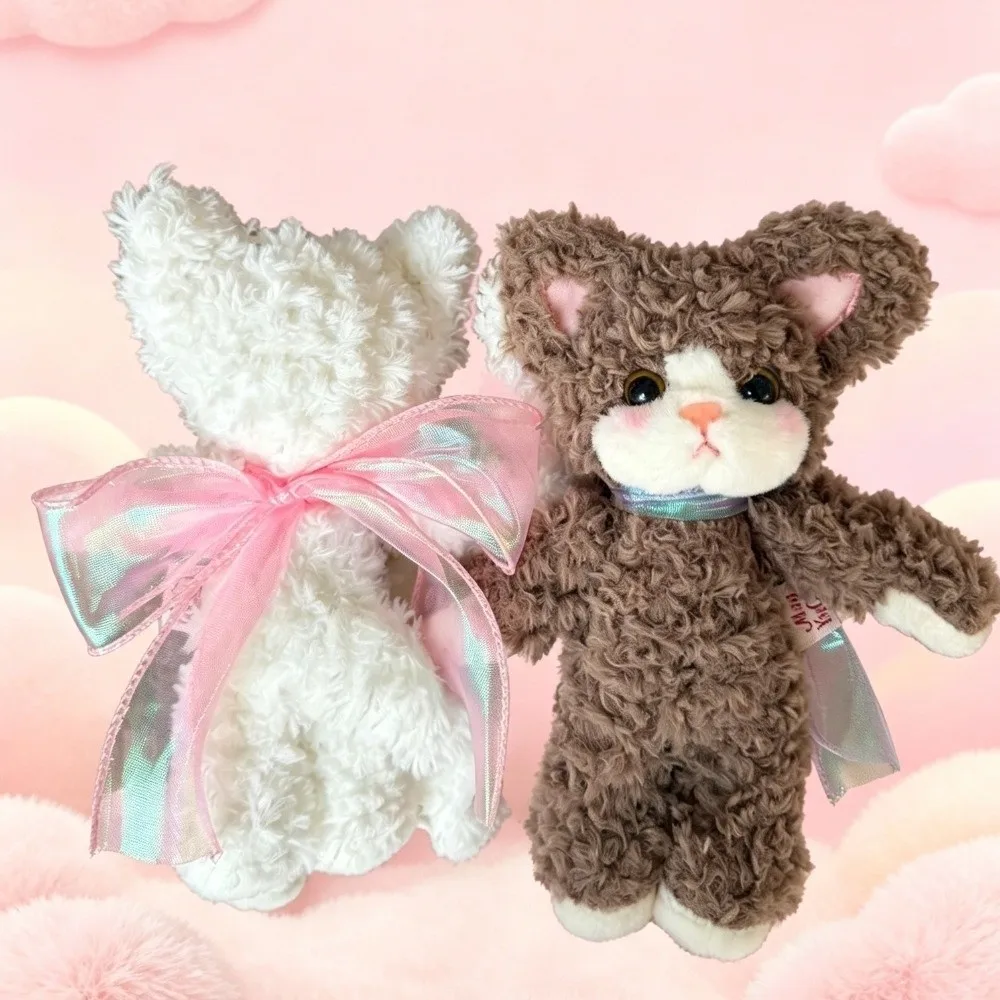 Fashion 19cm Companion Curly German Cat Animal Super Soft Animal Shape Bag Charm Girls Gift