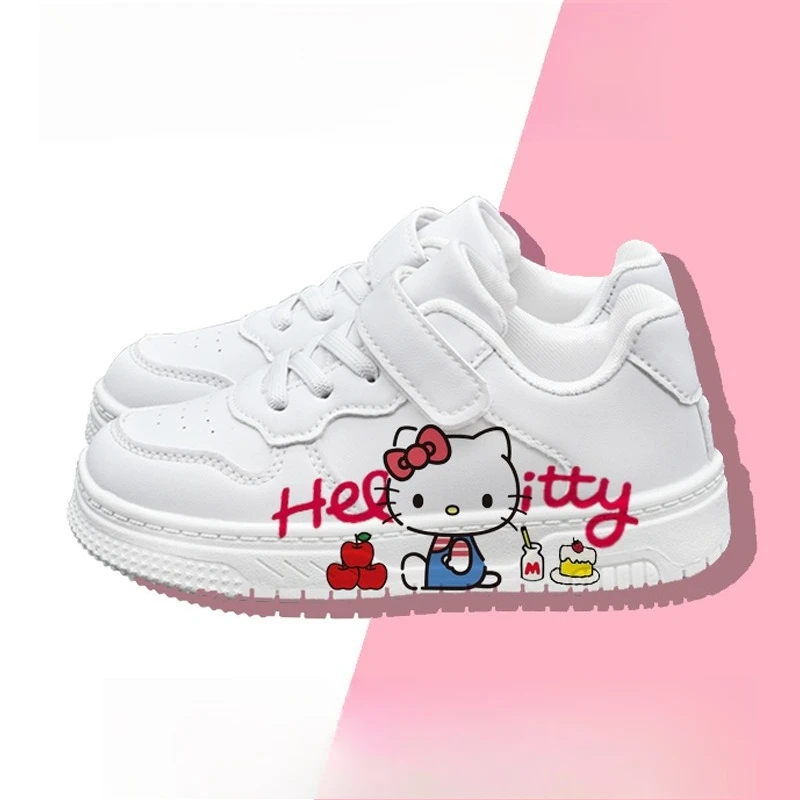 

Trendy Design Kids Shoes Girls Low Top White Sneakers, Cute Breathable Casual Children's Footwear Collection