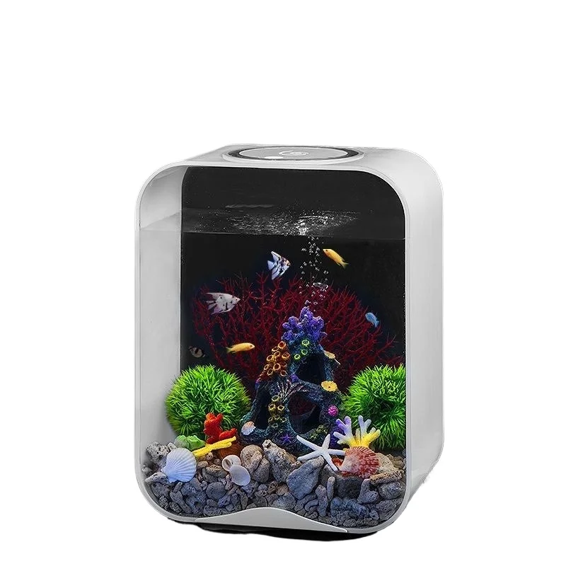 

Ecological water - free landscaping small fish tank, desktop model, for living room and household, goldfish ornamental use