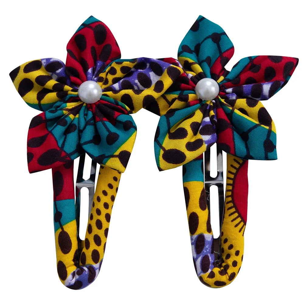 Handmade African Nigerian Wedding Women Hair Clip Ladies Hair Clip High Quality Ankara Head Decor Headwear Big Hairpin Wyb990