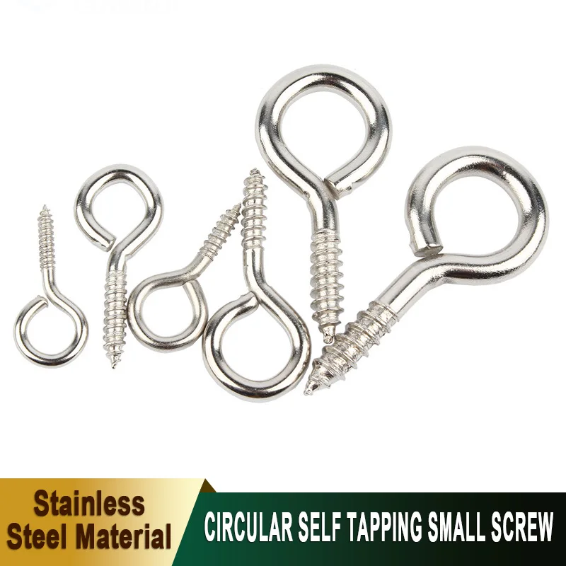 

10-200Pcs Mini Screw Pendant Eye Needle Keychain Hook Thread Needle Accessories DIY Jewelry Bracelet Necklace Making Accessories