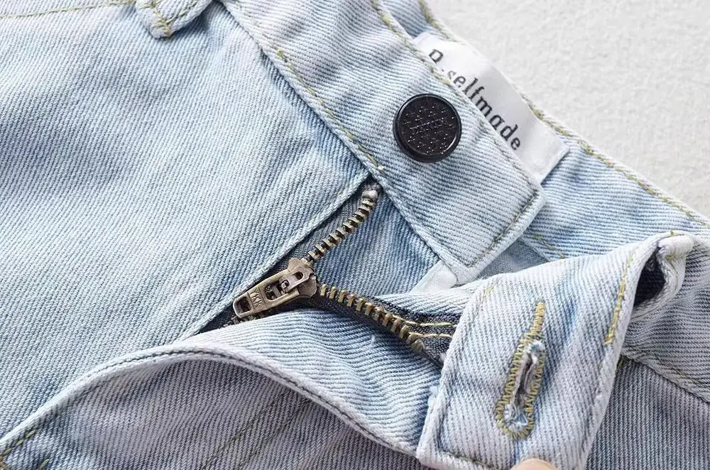 New Ripped Denim Shorts Rough Edge Design High Waist Loose Casual Jeans Hot Pants Booty Shorts