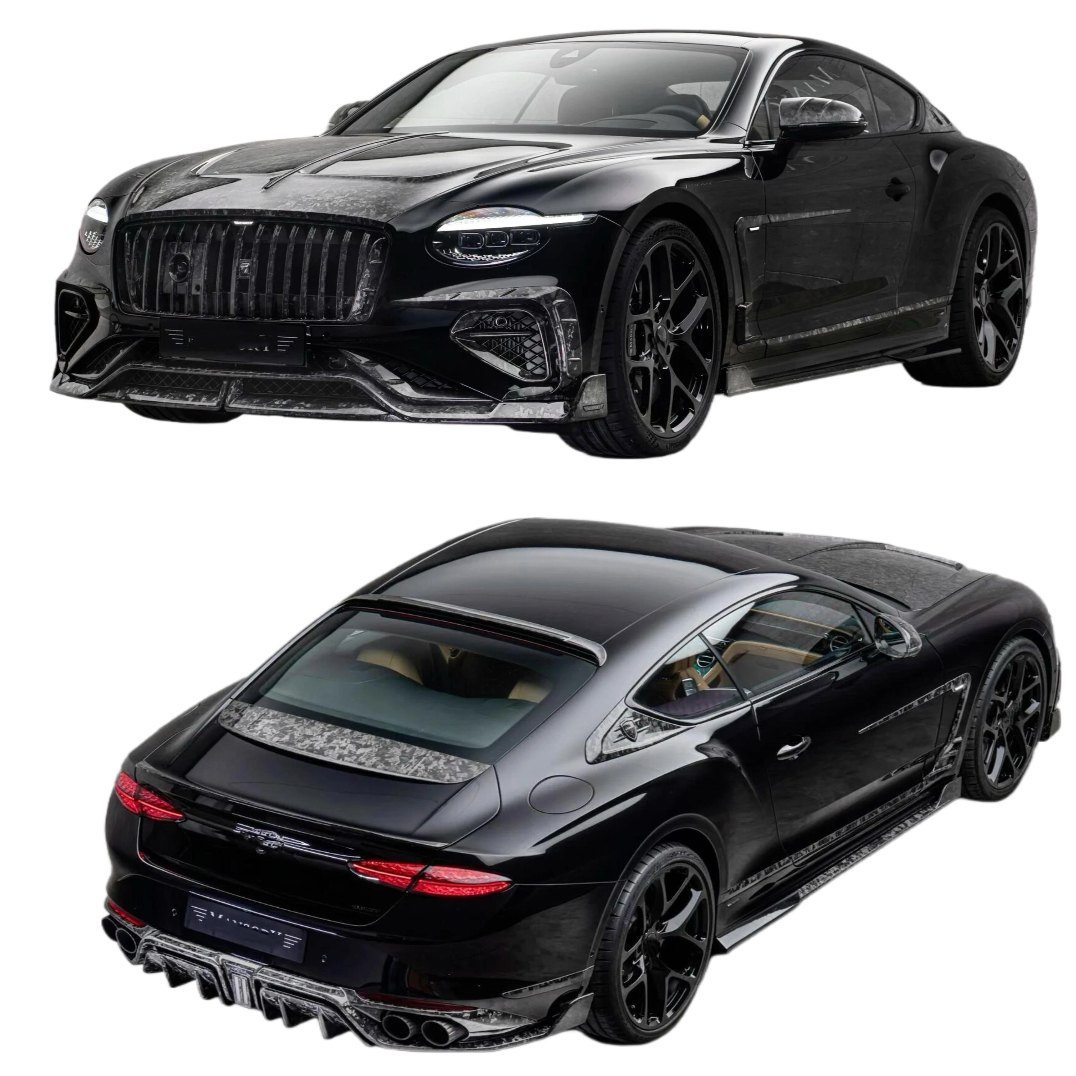 For  Continental GT Upgrade Msy Dry Carbon Fiber Front Lip Skirt Rear Diffuser Spoiler Hood Mirror Shell Body Kit