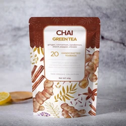 Customized Dried Fruit Candy Tea Gift White Kraft Paper Bags Stand Up Zip Lock Packaging Pouch