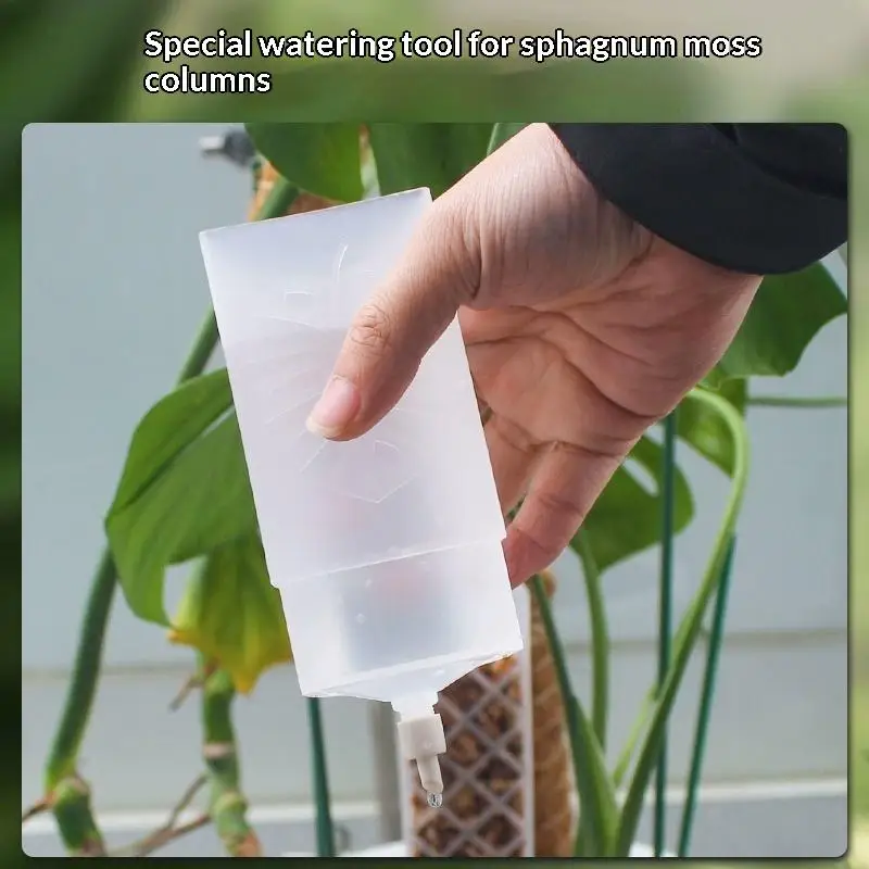 New D-Shaped Self-Watering Plant Drip Plastic Adjustable Flow Rate Moss Column Pole Automatic Watering Plants Growth Stand
