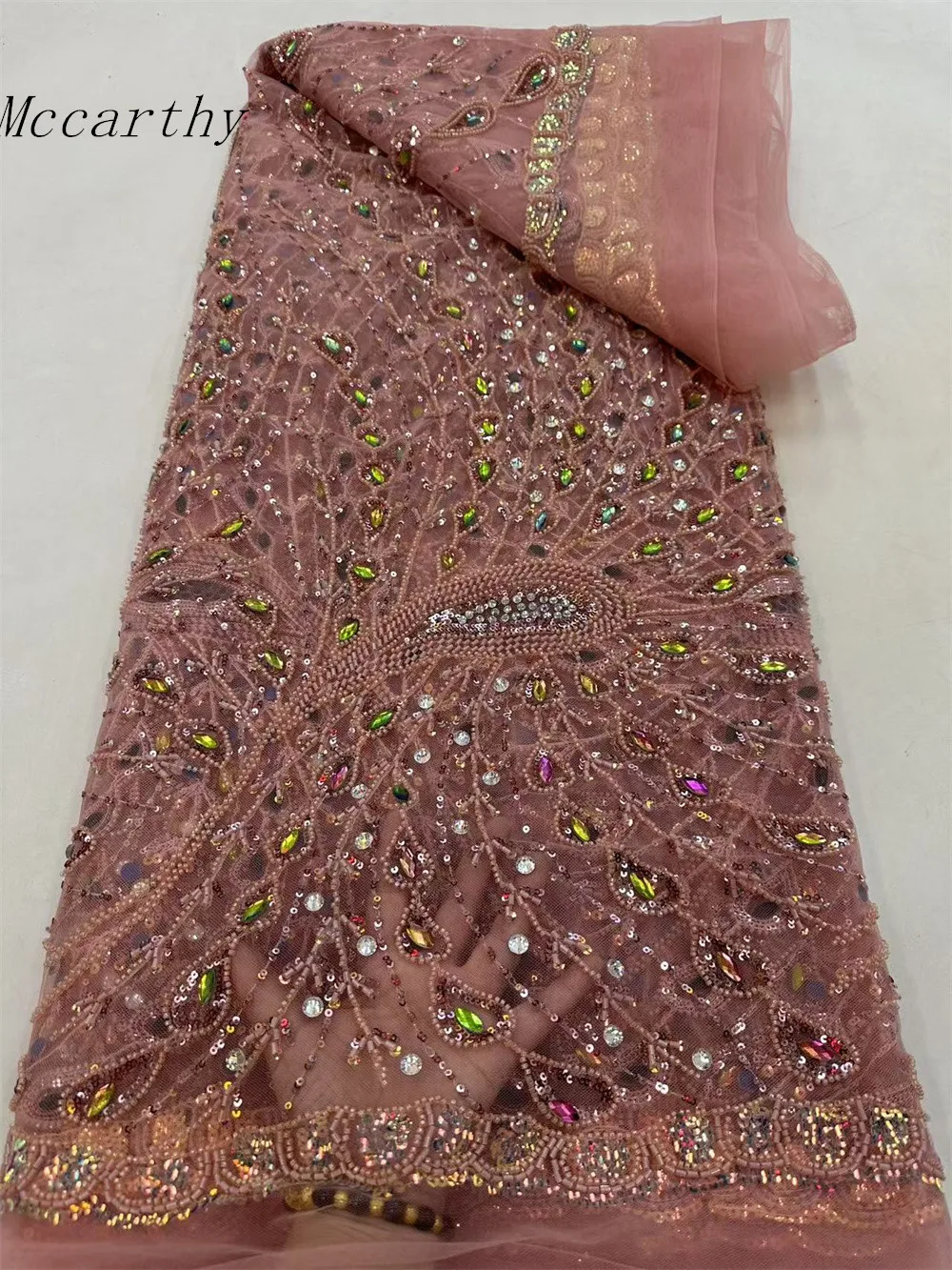 

5 ярдов, роскошная кружевная ткань с африканскими камнями для жениха, высокое качество, 2021, французская нигерийская кружевная ткань с бисером для шитья платья на свадьбу