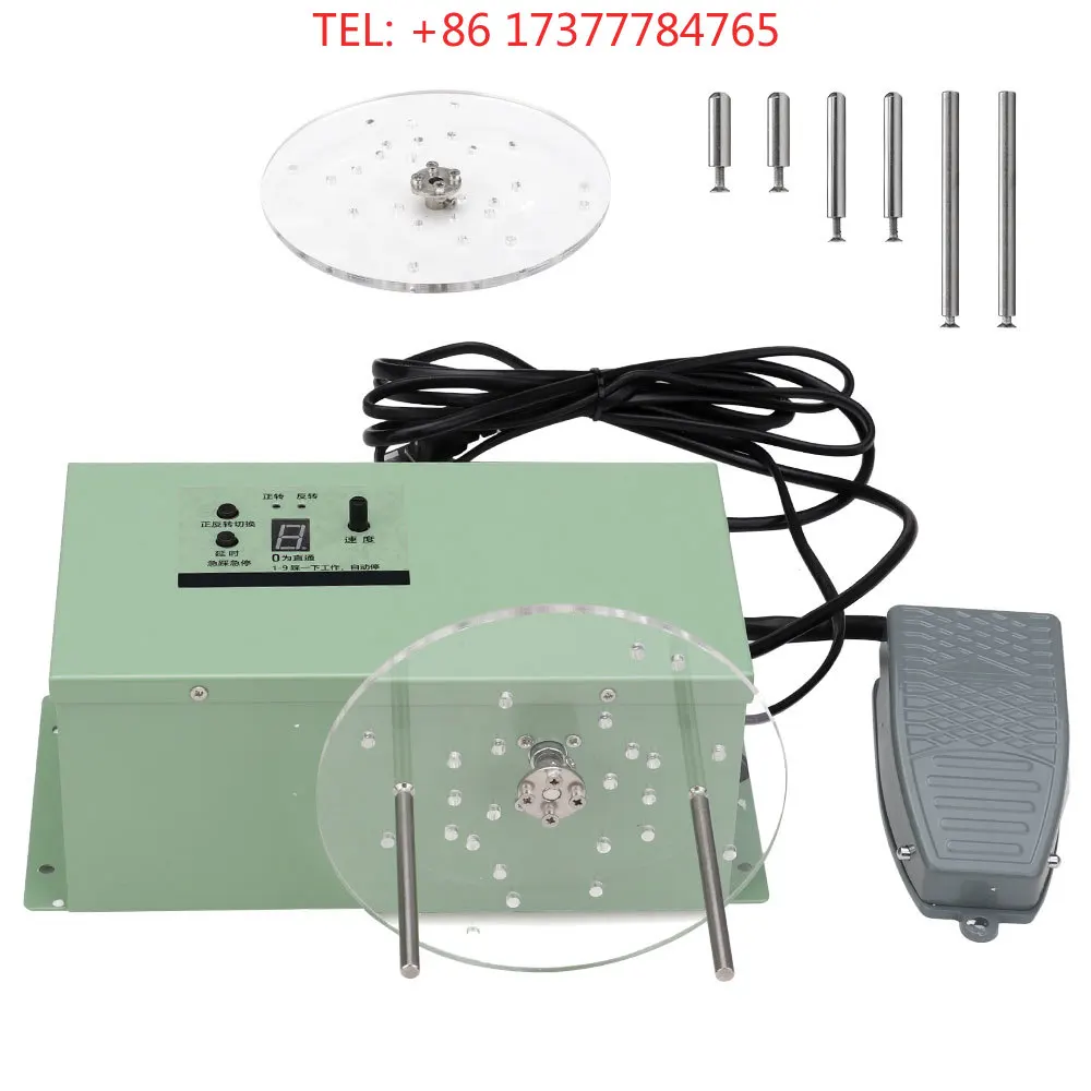 Small Electric Winding Machine Handmade Ribbon Shoelace Winder with Foot Switch 1-500 RPM Speed Adjustable for Wire Diameter