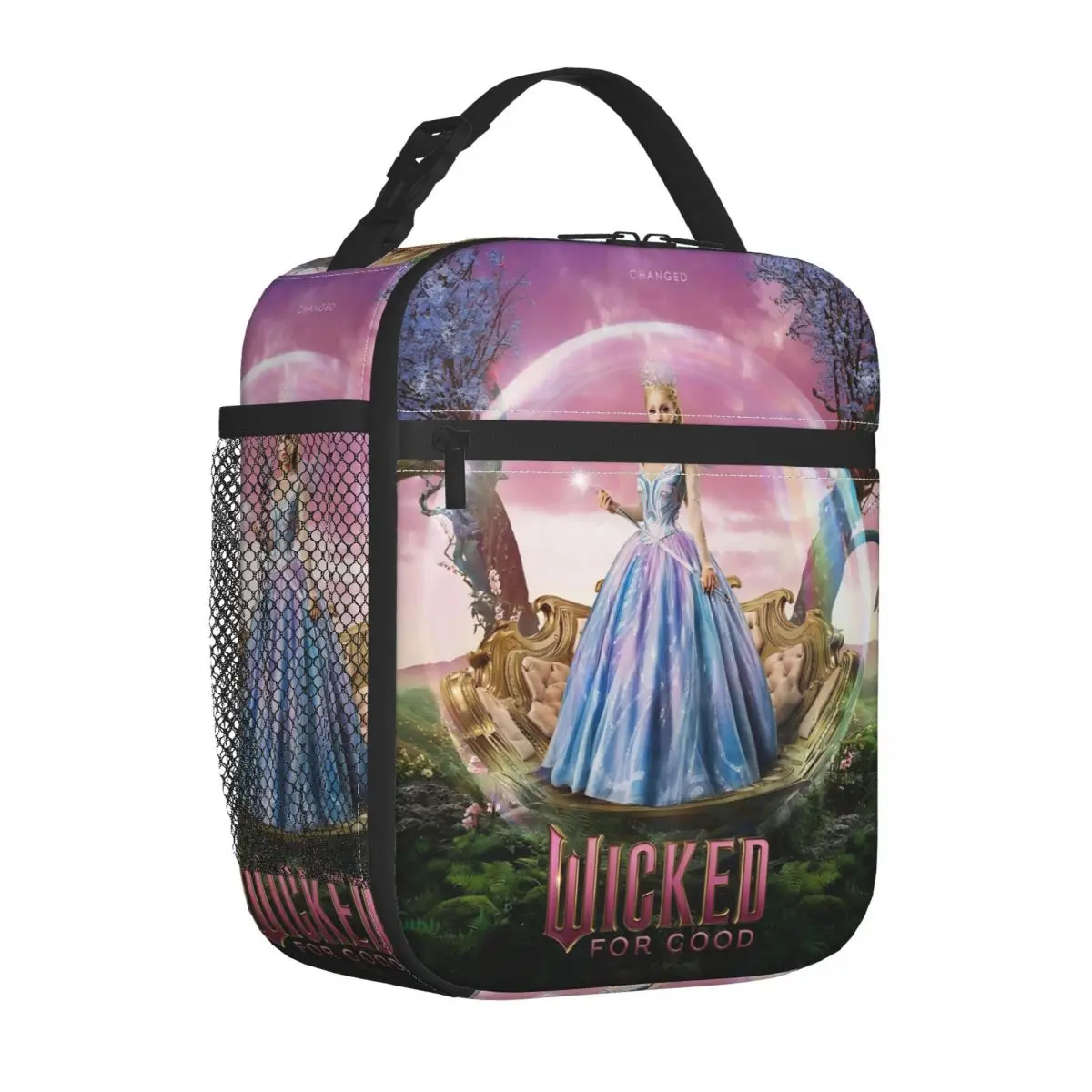 Wicked For Good Fantasy Film Insulated Lunch Bags Large Meal Container Thermal Bag Tote Lunch Box Office Travel Girl Boy