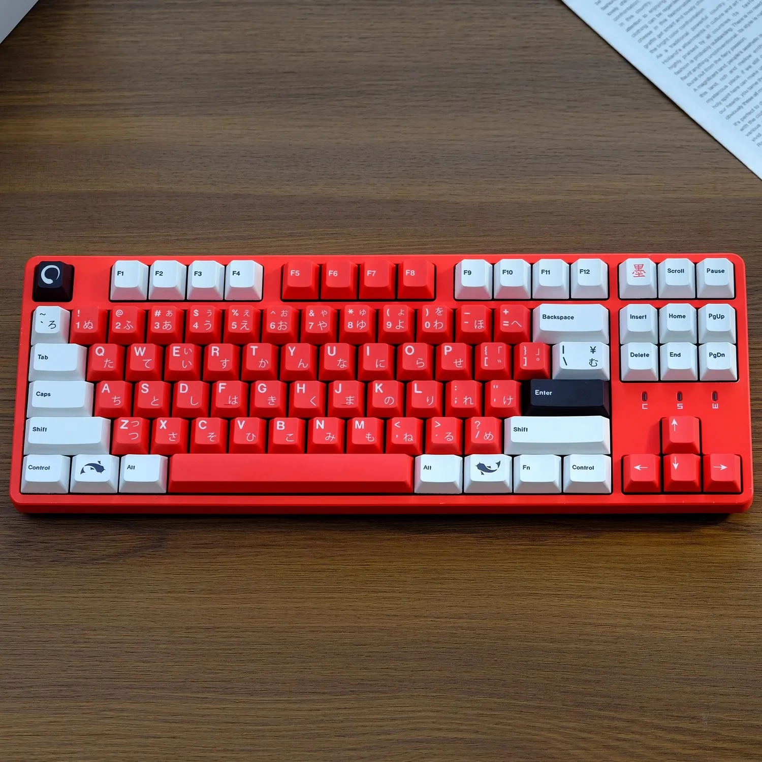 Imagem -05 - Gmk Sumi Keycaps Cherry Profile Keycap Teclado Mecânico Vermelho Preto Pbt Japonês Sublimação Dye Interruptor mx Conjunto