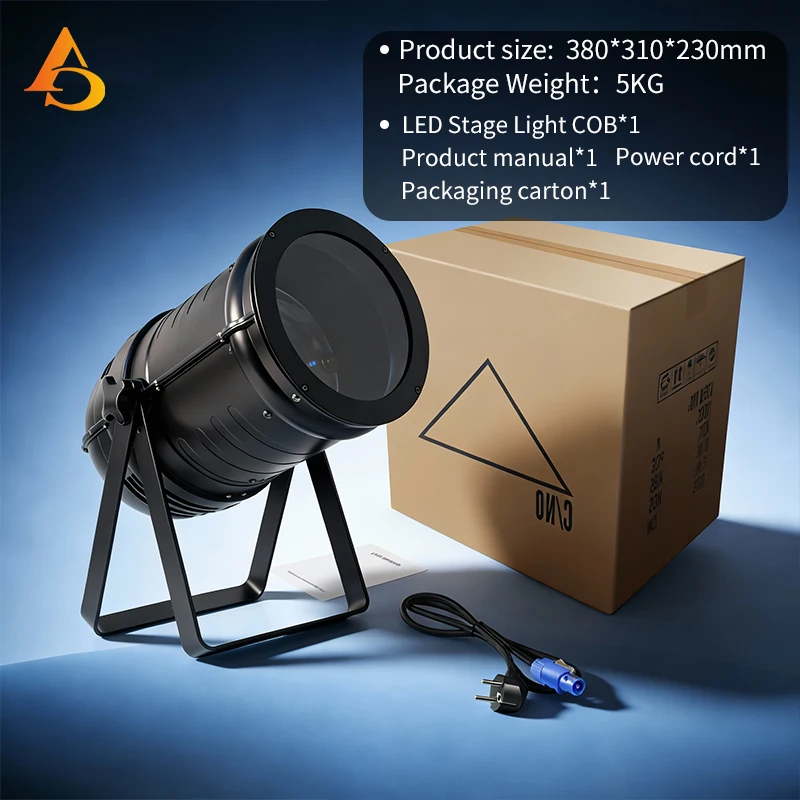 200W COB LED Downlight Linear Zoom Warm White Light 5 to 60 Degree Zoom Theater Conference Room Wedding Hall Lighting
