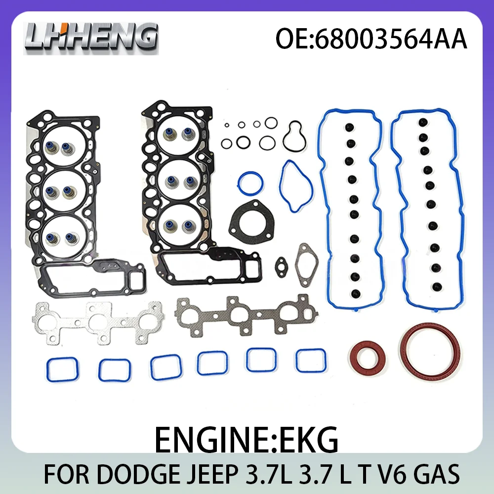 Engine Full Gasket Set FOR DODGE NITRO JEEP CHEROKEE COMMANDER GRAND CHEROKEE 3.7L 3.7 L T V6 GAS 04-13 EKG 68003564AA