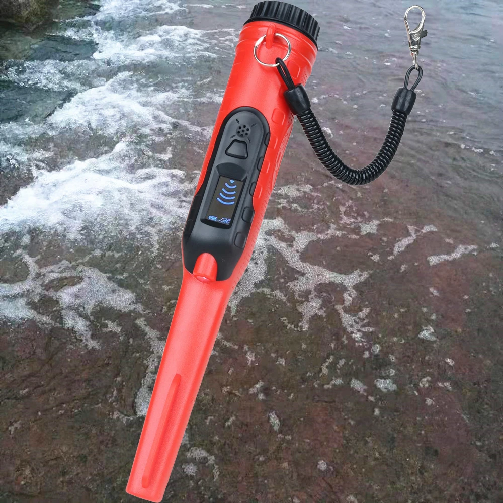 Impermeável Lcd Indicando Detector de Metais com Lanterna Led Subaquática Super Pinpointer Localizador de Ouro Moeda Prata Ip68