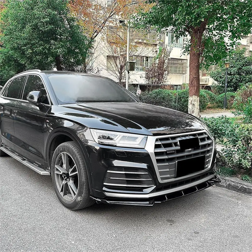 

Для Audi Q5 FY Sline SQ5 2.0TFSI 3.0TFSI 2018-2020 автомобильный передний бампер спойлер диффузор сплиттер глянцевый черный Bodykits тюнинг