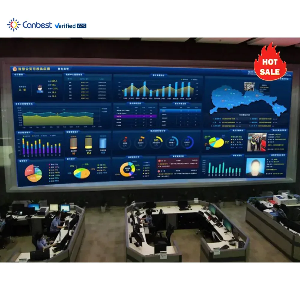 P1.2 P1.5 P1.8 600X337mm 16:9 Fine Pitch Indoor Fixed COB LED Video Wall Display Screen for Central Control Monitoring Room view 6