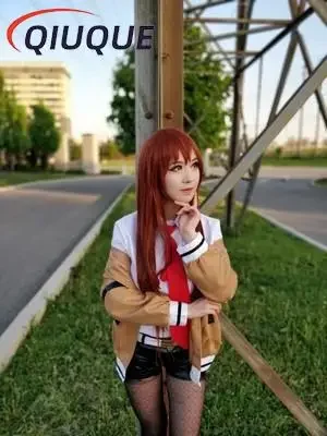 Steins Gate Cosplay Costume Japanese Anime Game Cosplay Kurisu Makise Uniforms Full Set Coat Shirt Tie Skirt Custom Made