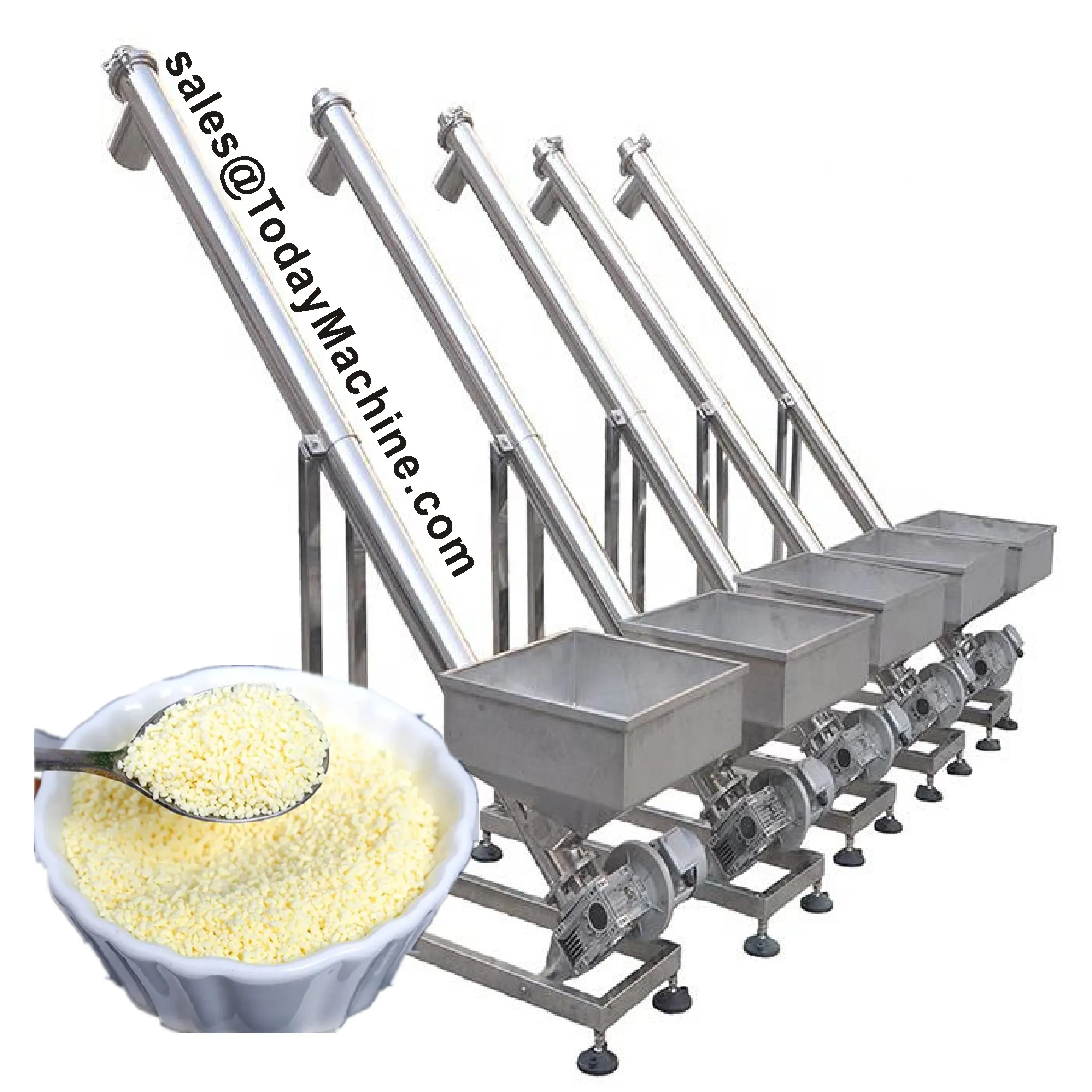 Horizontal Spiral Stainless Steel Screw Feeder Conveyor Custom Mini Spiral Screw Conveyor