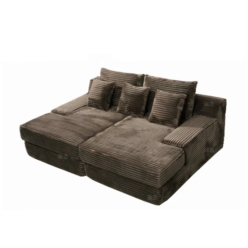 # Shape Vacuum Compression Roll-up Tatami Cloud Sofa Huge Seat Depth Living Room Lazy People's Thick Striped