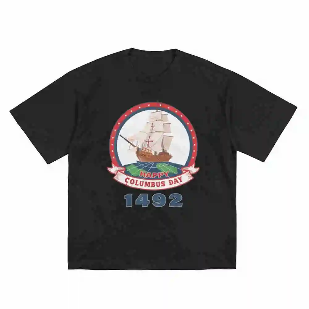 Indigenous Peoples Day 1492 Columbus Short Sleeve Tee 100% Cotton T-Shirt