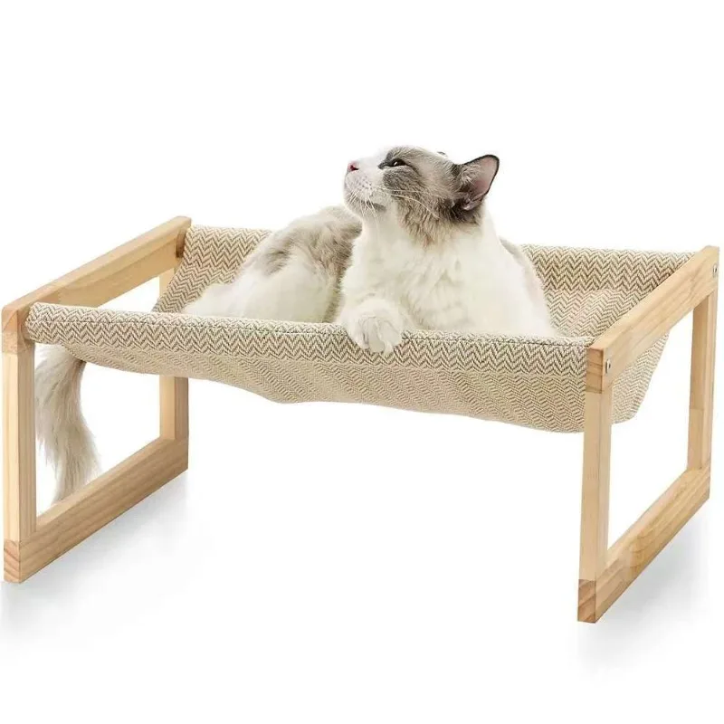 

Wooden cat bed, pet moisture-proof cat nest, removable and washable cat rack, universal ground-free bed pet nest in all seasons