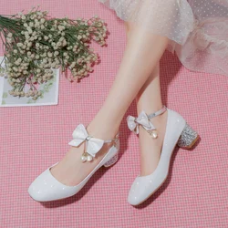 New Fashioner Children Fashion Crystal Leather Shoes Girls Princess High Heels Student Dress Baby Toddler Kids Dance Shoes