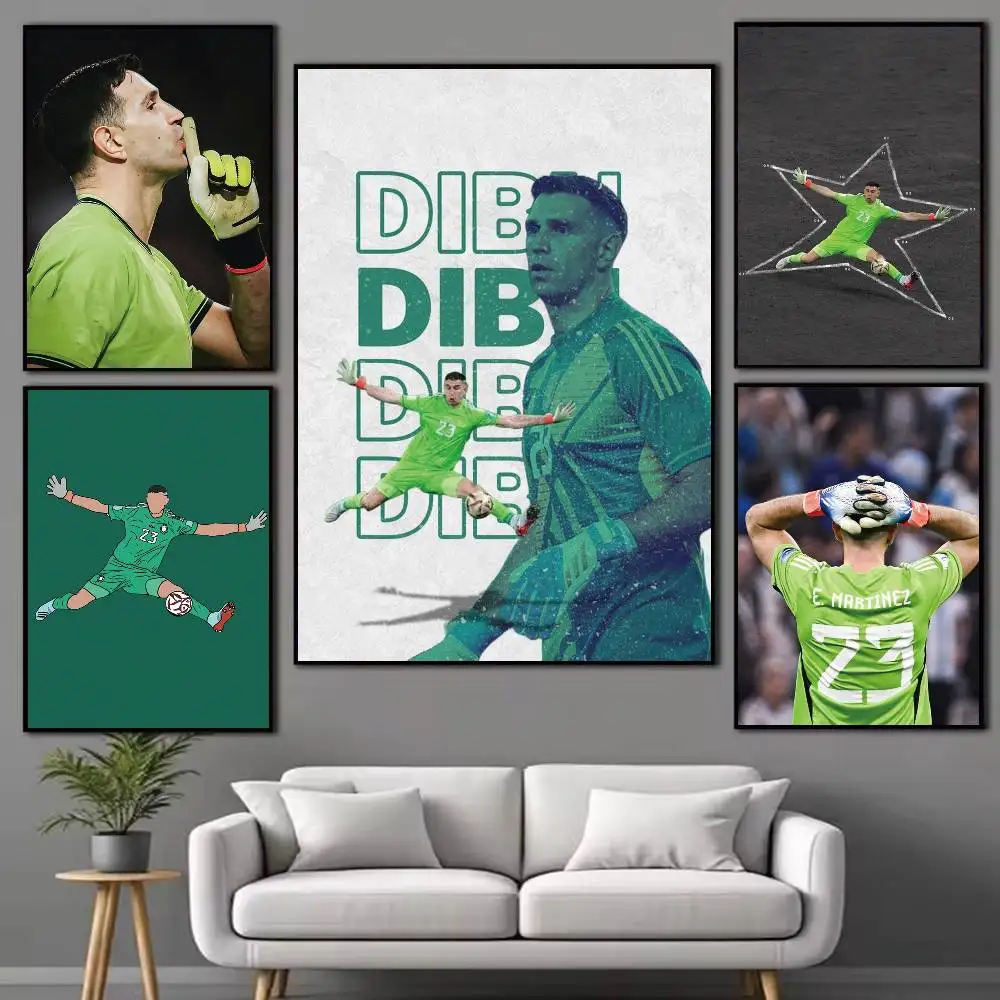 Football star Emiliano Martinez Poster High Quality Dorm Living Room Aesthetic Wall Decoration Painting Stickers Gift