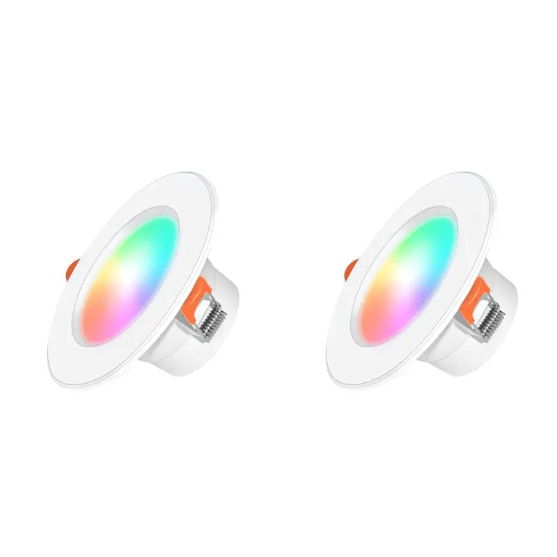 

AT41 2X Tuya Bluetooth Smart LED Downlight LED Lamp Bulb Dimmable RGB RF 2.4G Remote Group Control Led Spot Light 10W