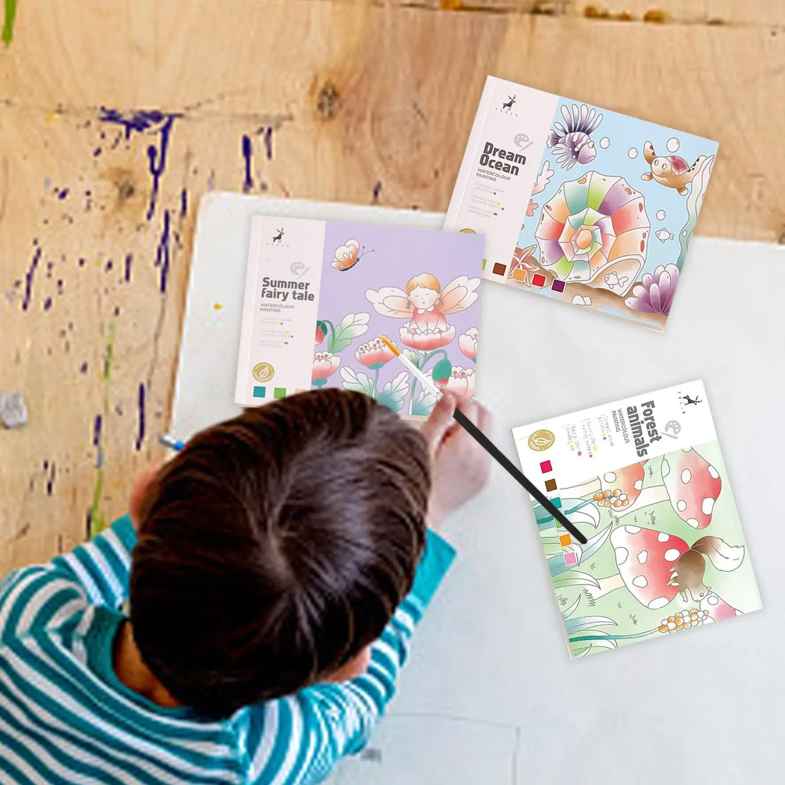 Water Coloring Books Kids 3 Pieces Drawing Supplies Doodle Painting Book For Boys Girls Teens Students Hobbyists Art Class Home