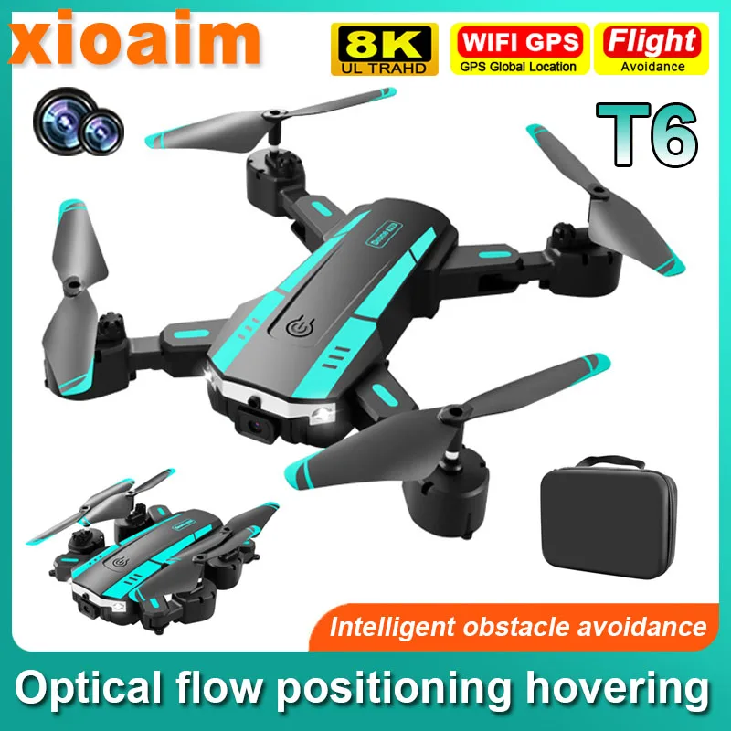 

For Xiaomi T6 Drone 8K HD Dual Camera Obstacle Avoidance Remote Control Aircraft Aerial Photography Four Axis Aircraft Drone