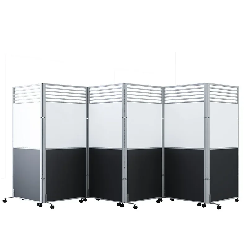 

2026 Portable Office Partition Panel Portable Office Room Divider Folding Screen School Classroom Partition Wall On Wheels