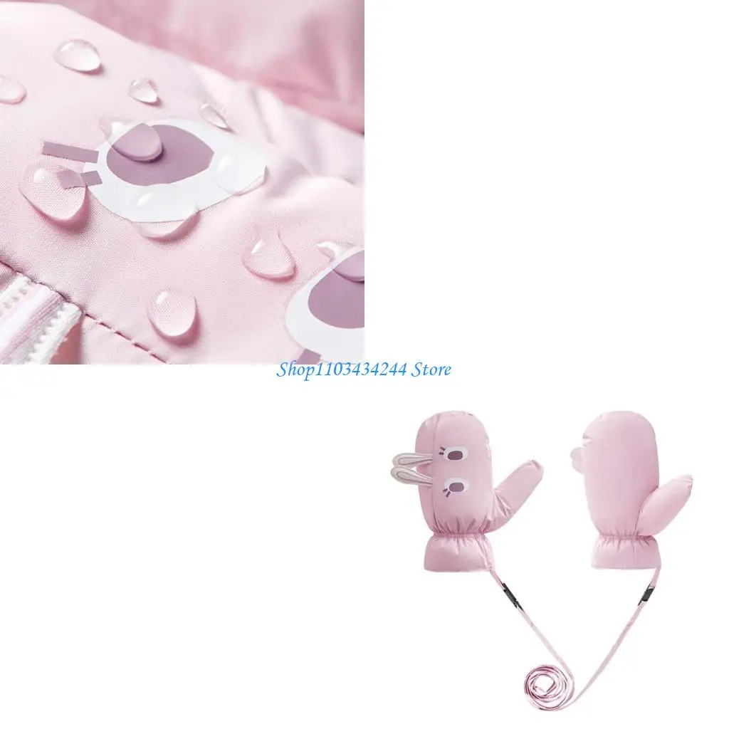 

Winter Sport Gloves for Kids Ski Mittens with Soft Fleece Lining Insulated Gloves Suitable for Boy & Girls Aged 1-8