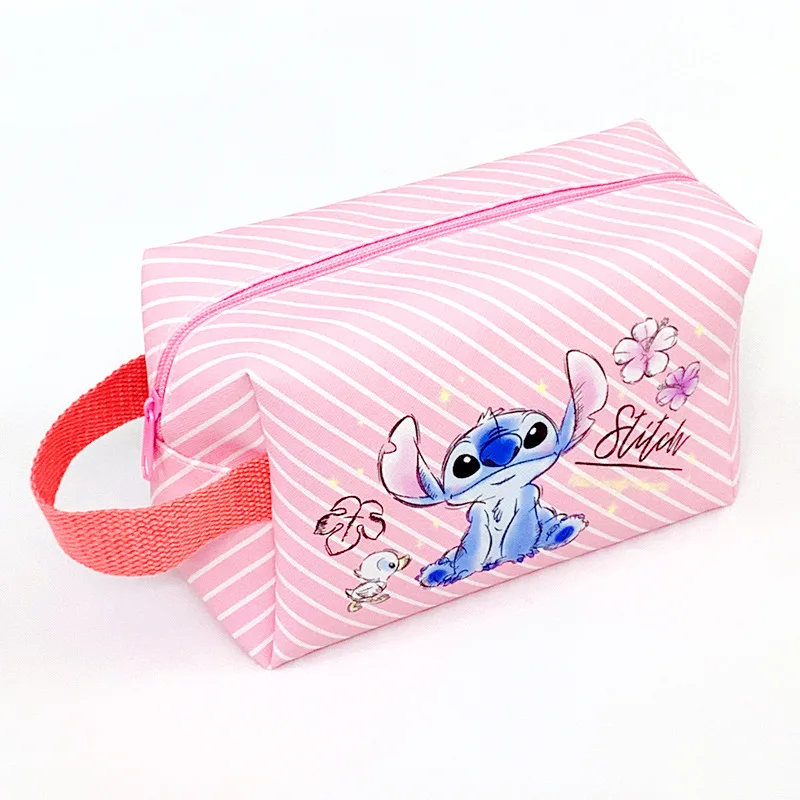 Stitch Disney Anime Lilo & Stitch Winnie The Pooh Cosmetic Bag Kawaii Stich Princess Makeup Cartoon Travel Storage Bag Girl Gift