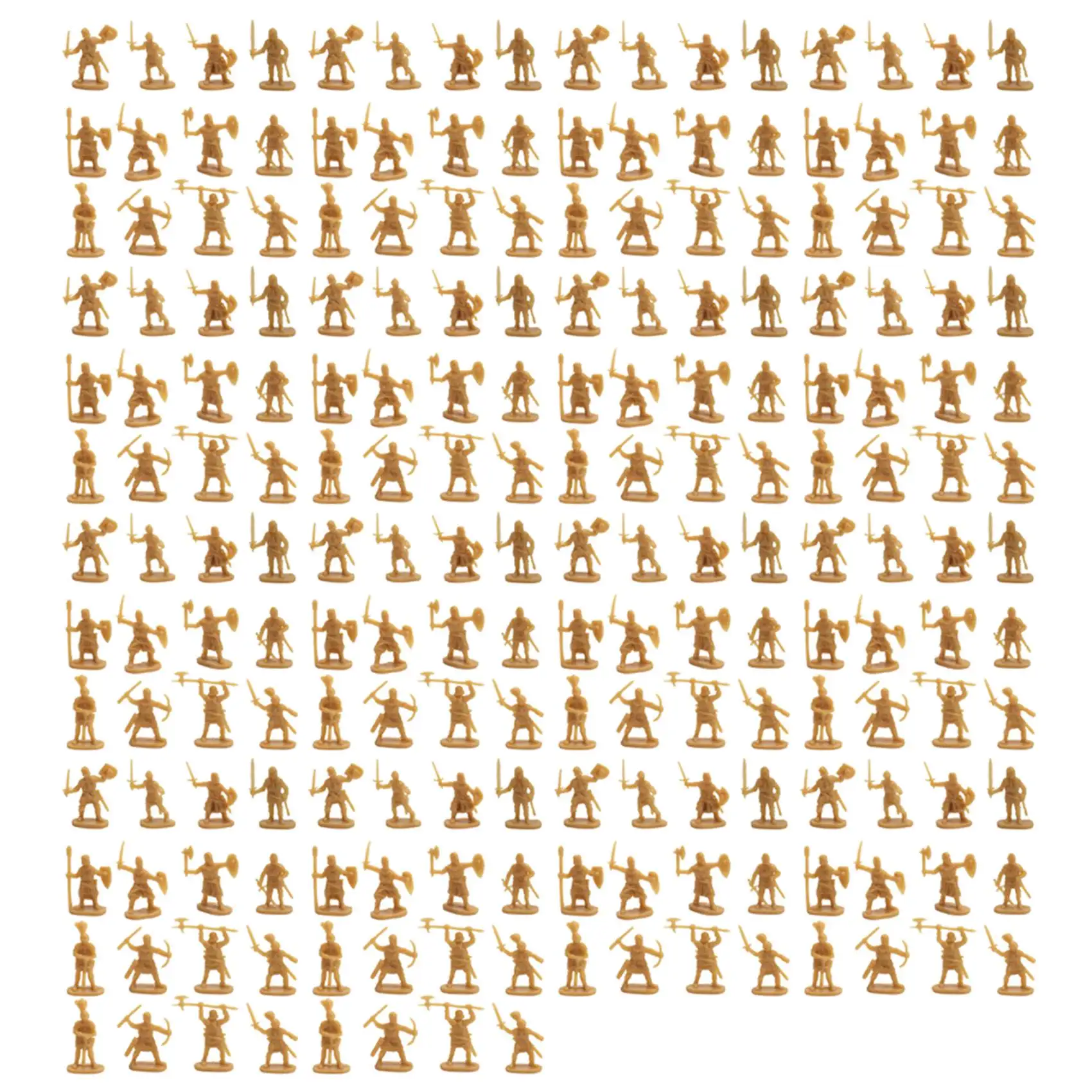 1:72 200/Set Plastic Figures Toy Soldiers Men Swordsman Action DIY War Scene Toys Gold