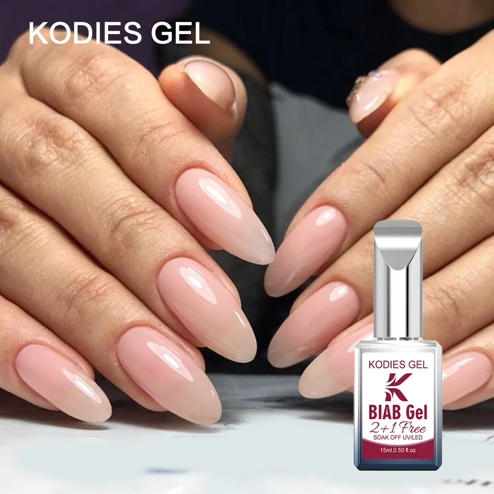 KODIES GEL Biab Builder Nail Gel in a Bottle HEMA Free TPO Free Building Gel for Extension Construction Base Gel Manicure Art