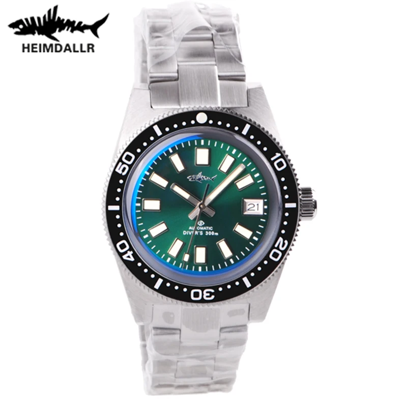 HEIMDALLR 62MAS Watch Men's Japan NH35 Automatic Watch Sapphire Crystal 300M Water Resistant Mechanical Diver Wristwatch