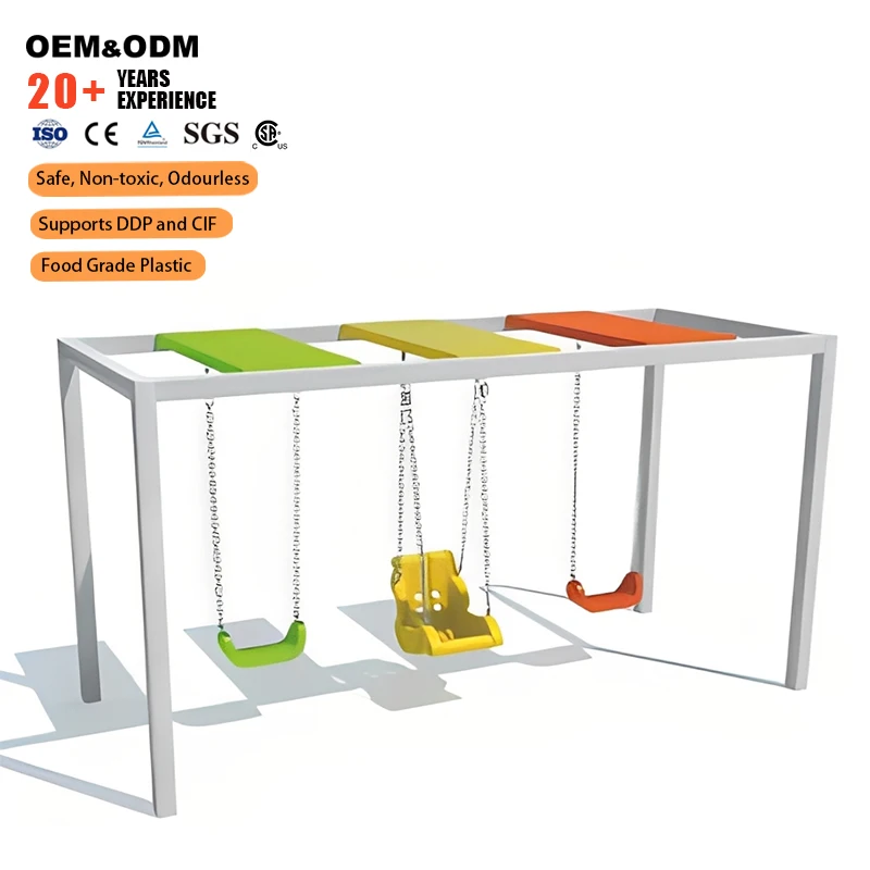UV-Protected Alloy Outdoor Garden Swing For Family Daycare & School Use-Unisex Max Capacity 100kg OEM/ODM