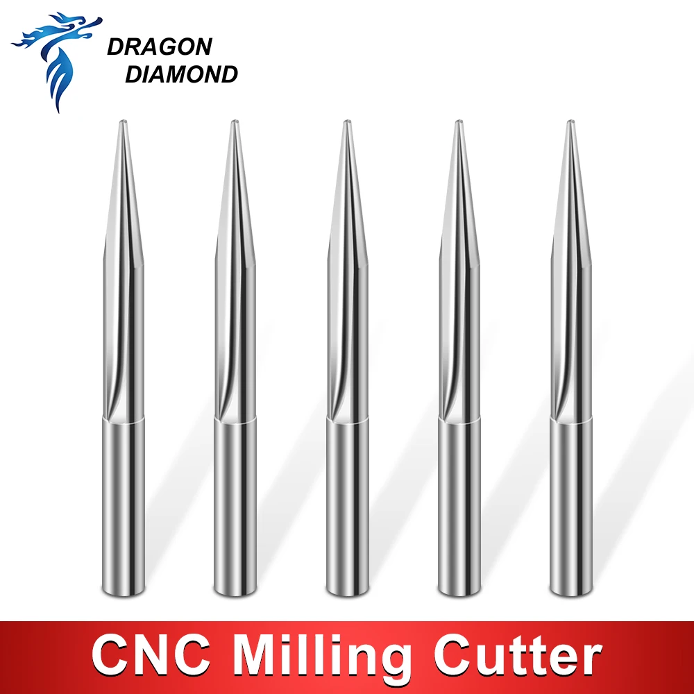 

1PC Straight V Bits Two Flutes Straight Slot Radiused Bottom Engraving Bit Tools Milling Cutters 3.175 4mm 6 End Mills