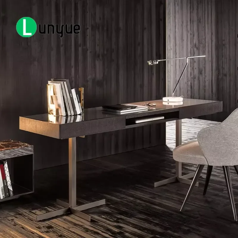 Luxury Modern Executive Desk Durable MDF Wood Computer Table for Boss Manager Office Home Workspace Sturdy Business Furniture