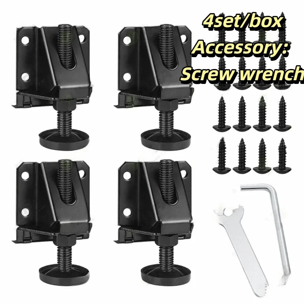 

Heavy Duty Adjustable Wardrobe Feet Anti-Slip Adjustable Leveling Foot Stable Balanced Furniture Height Adjustment Cabinet