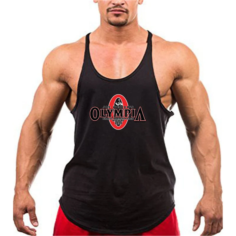 Summer Bodybuilding Sports Stringer Singlets Workout Wear Round Neck Loose-fit Men's Fitness Vests Unisex Casual Gym Tank Tops image 6