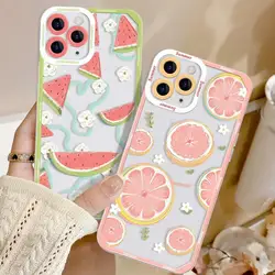 Summer Fruit Watermelon Cover For case iphone 11 15 14 13 12 Pro Max Mini 6s 6 7 8 Plus X XS XR Soft Silicone Transparent Capa