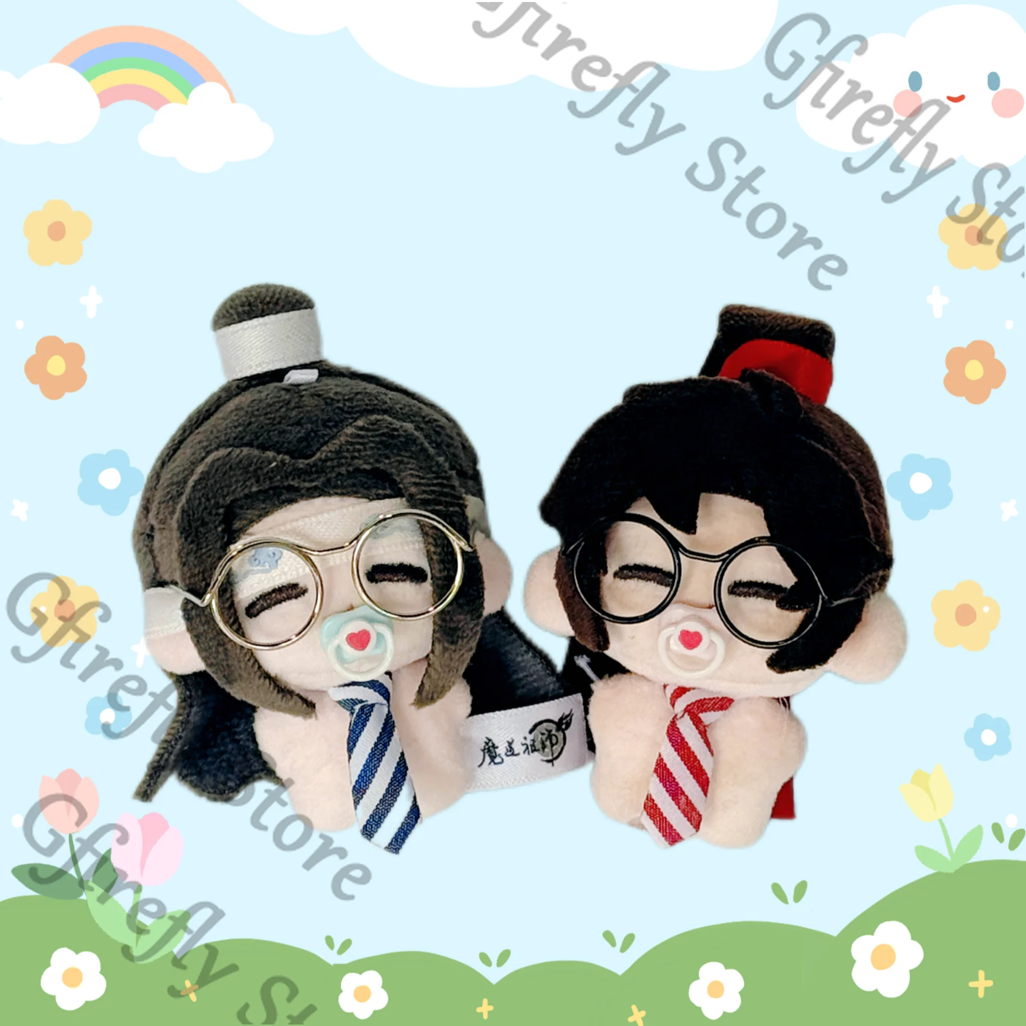 

Grandmaster of Demonic Cultivation 5cm Lan Wangji Wei Wuxian Cosplay Mascot Ornament Maumet Fluffy Puppet Backpack Pendants