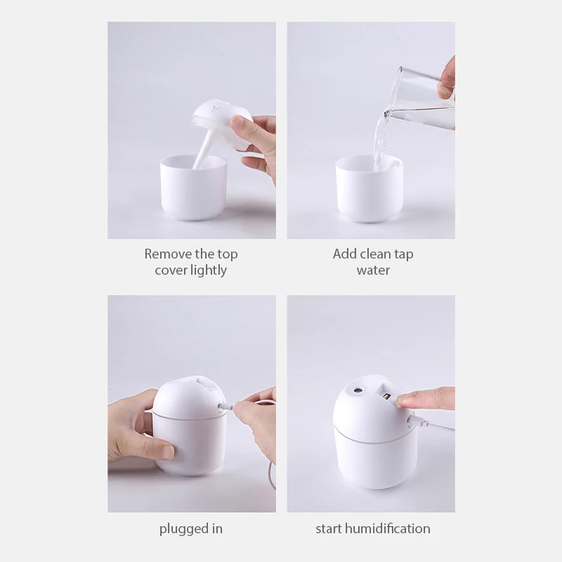 250ML Humidifier Mini Aromatherapy Humidifiers Diffusers For Home Romantic Light USB Essential Oil Diffuser Car Purifier Air image 6