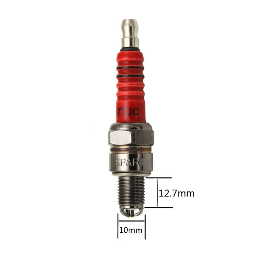 D8TC A7TC 3-Electrode Motorcycle Spark Plug Fit for Honda Yamaha D8EA D8RC DR8EA D7EA T2197 50cc 70cc 90cc 110cc 125cc